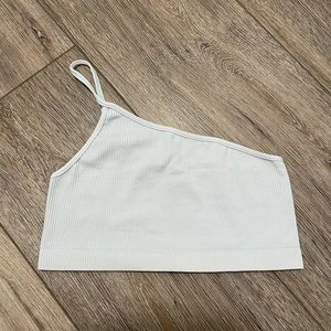 1 shoulder crop top